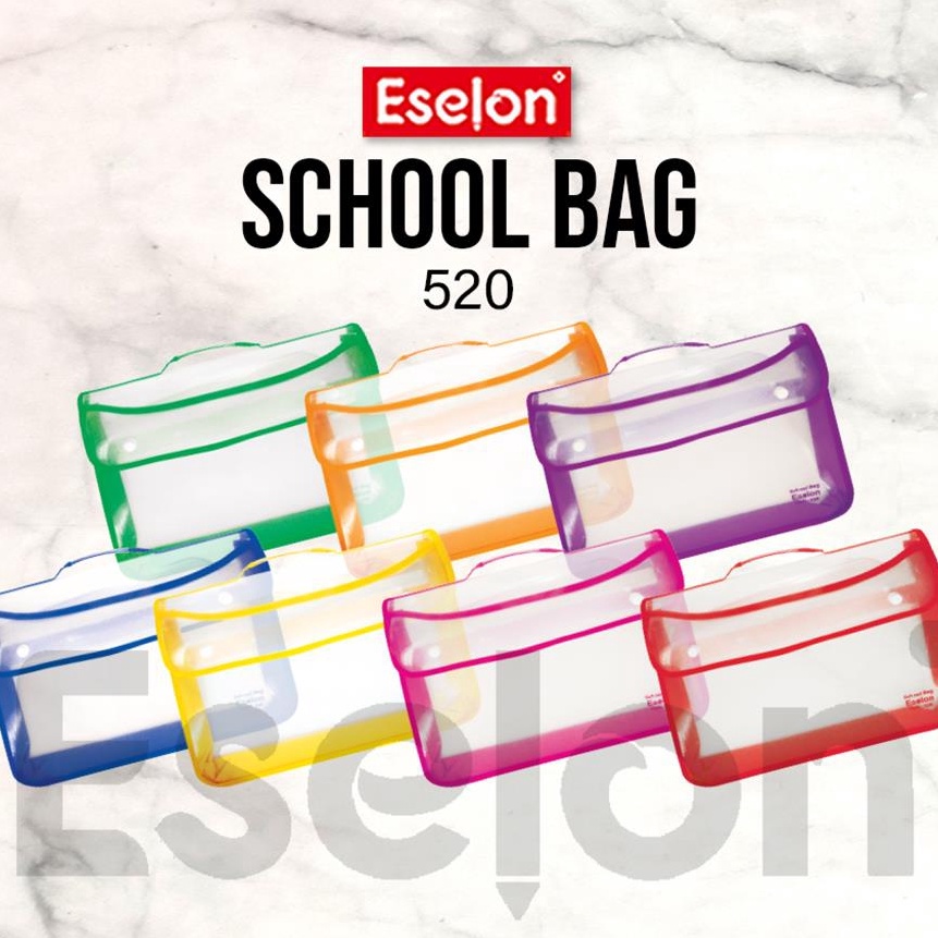 

(H.㊚㊚PC) Map Tas 2 kancing+jaring School bag Folio 520 ESELON / zipper bag Eselontrendiing.!