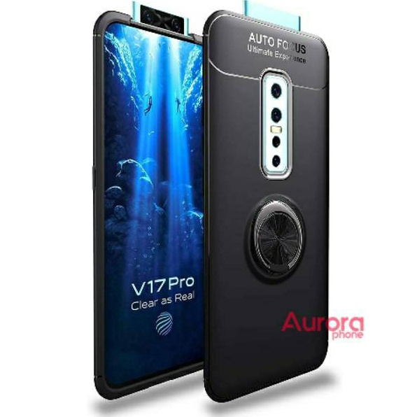 ➙0rq Vivo V17 Pro Softcase Autofocus Invisible Ring Stand TPU ORIGINAL Casing ✾ ❃ '