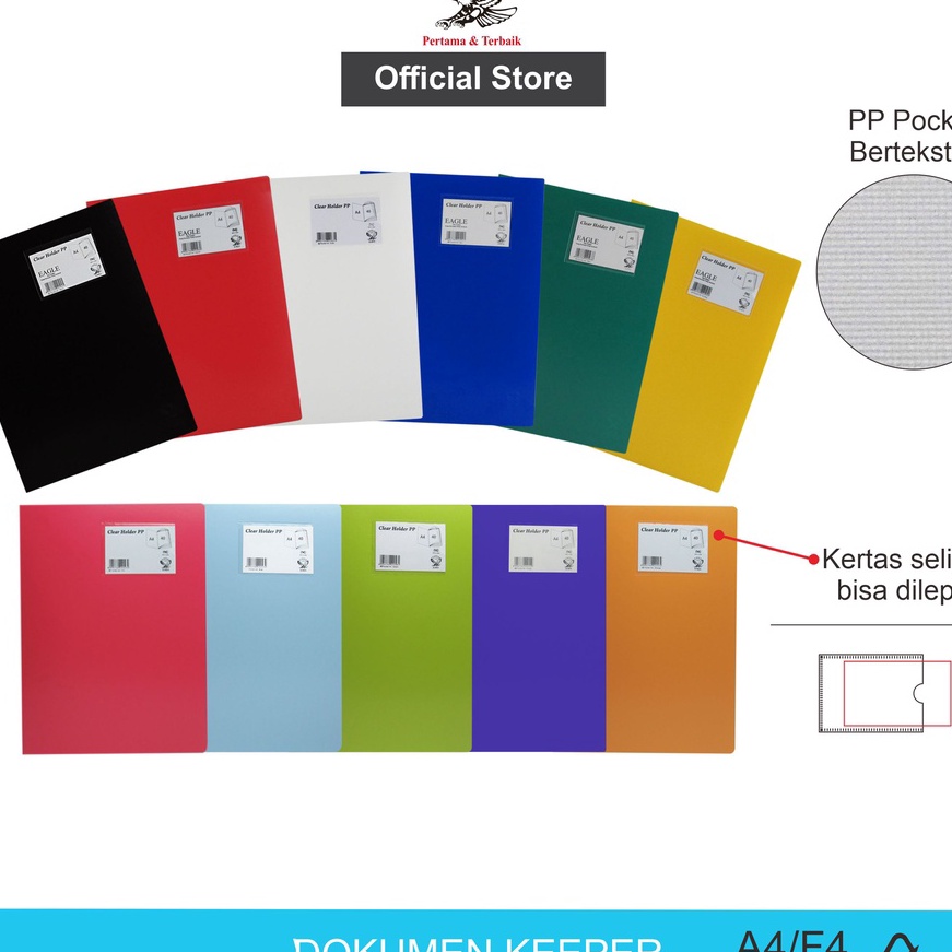 

(GG☼.12✓> Dokumen Keeper / Clear Holder / Document Keeper / Display Book EAGLE A4 / F4 40 Pocketlangsung.kiirim..!