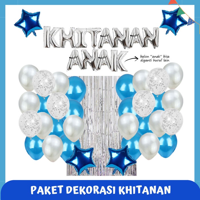 Paket Dekorasi Khitanan Anak / Paket Khitan Balon Karakter Bestseller Backdrop
