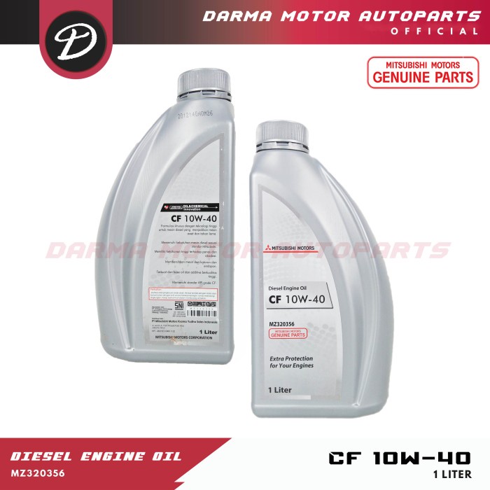 OLI MESIN DIESEL CF 10W-40 ORIGINAL ASLI MITSUBISHI CF 10W-40 1 liter murmer