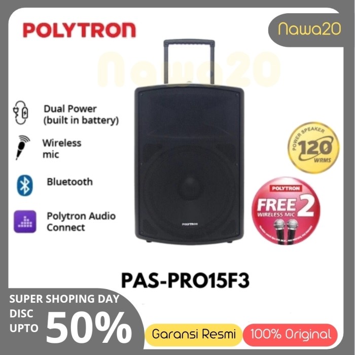 Polytron Paspro 15F3 Professional Speaker Aktif Pas Pro15F3