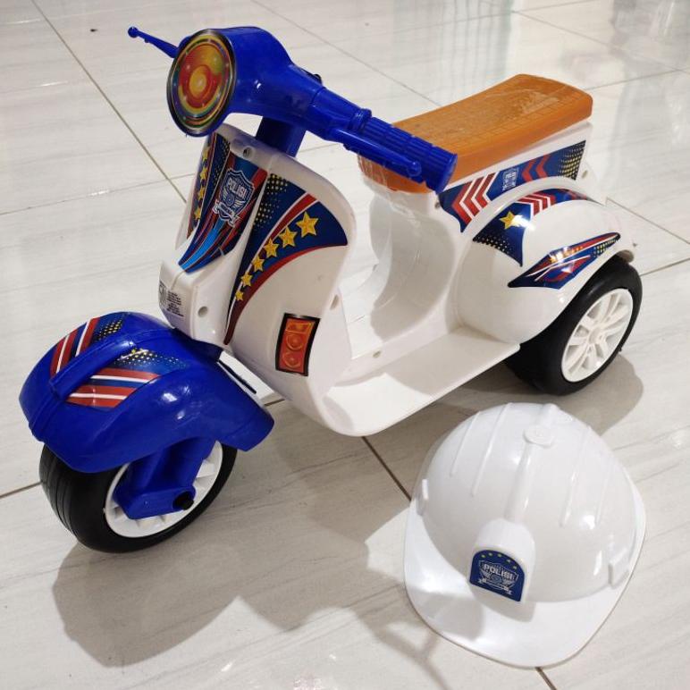 Mainan Motor Vespa Dorong Motor Motoran Dorong Roda 3