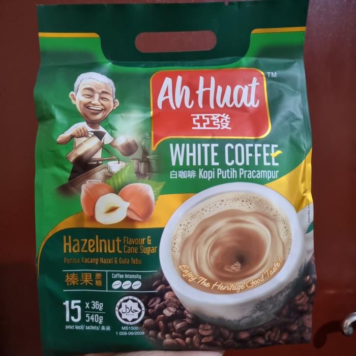 

Ah Huat White Coffee Hazelnut&Cane Sugar Ahhuat Kacang Hazel Gula Tebu