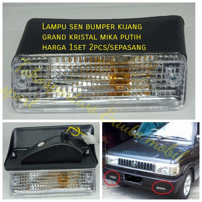 Lampu Sen Sein Bumper Toyota Kijang Grand Kristal Mika Putih Kijang Kode Ma279