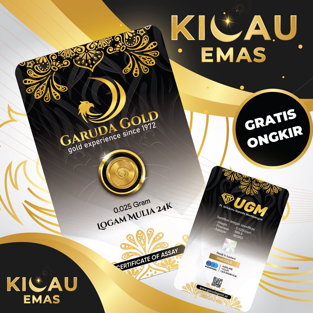 New Ready Garuda Gold 0,025 Gram Emas Batangan Bersertifikat 24 Karat