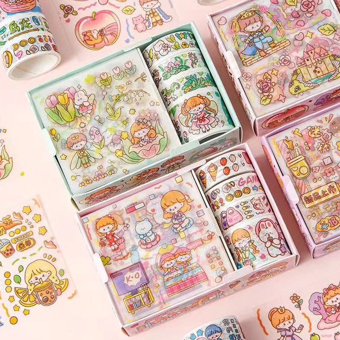

[S◆/X»K) Set Stiker Kotak Hadiah Kartun/ Set Stiker Washi DIY Estetika Dekoratif/ Set Stiker Kertas Washi Scrapbookingbanyak diminati.