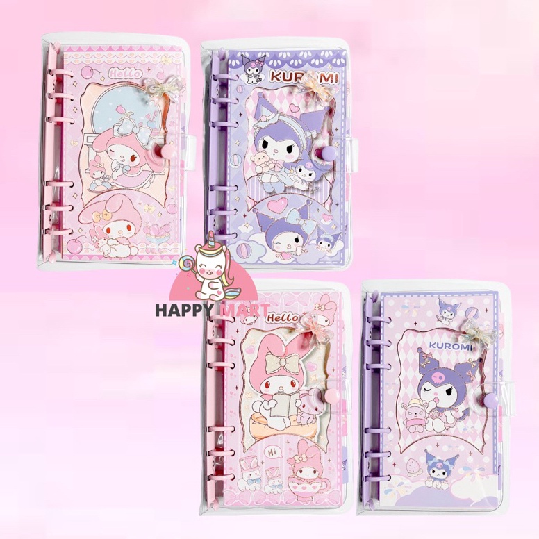 

Terbatas Binder kecil orginazer motif sanrio kuromi / melody 46