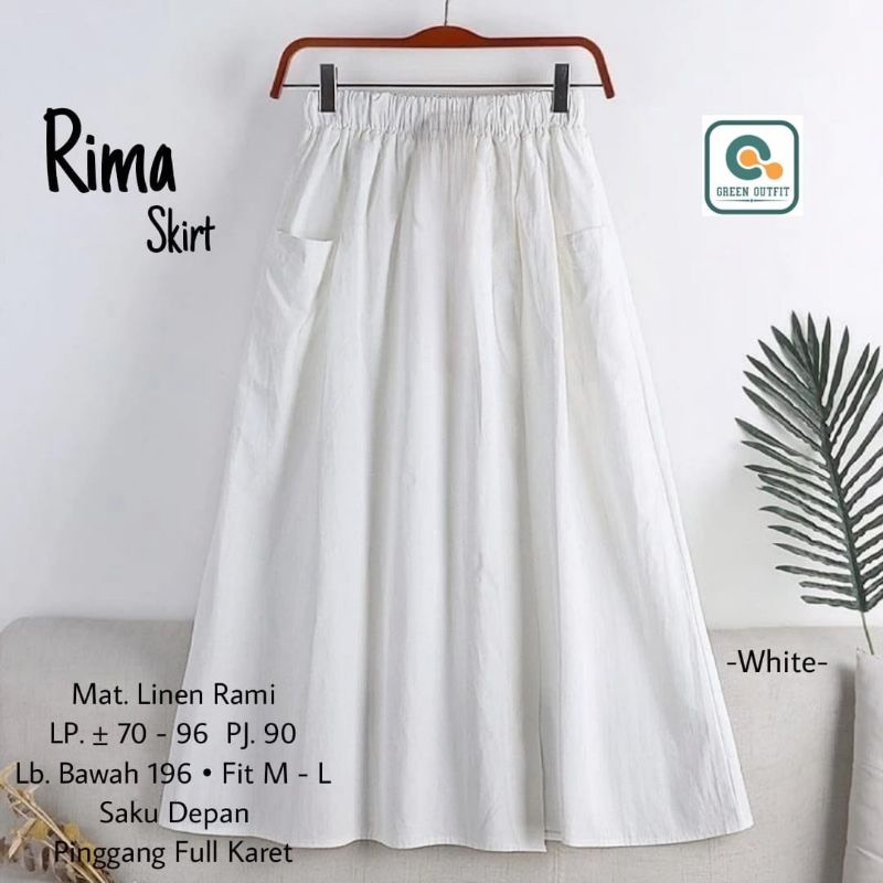 RIMA SKIRT BY GREEN OUTFIT// Linen rami// Bisa COD