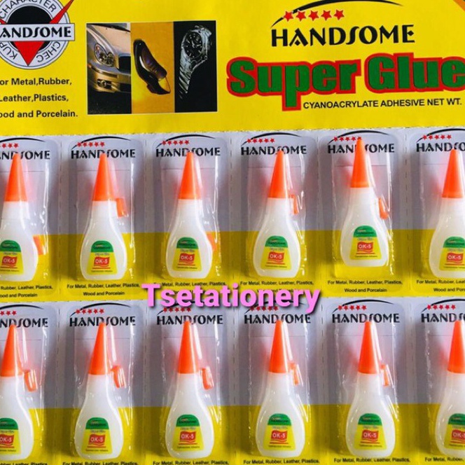 

[☀➛WG.H> 12 PCS - LEM KOREA RENCENG BOTOL LEM SETAN SUPER GLUE ORIGINAL HANDSOME BOND 5gr -siap.dikirim..!