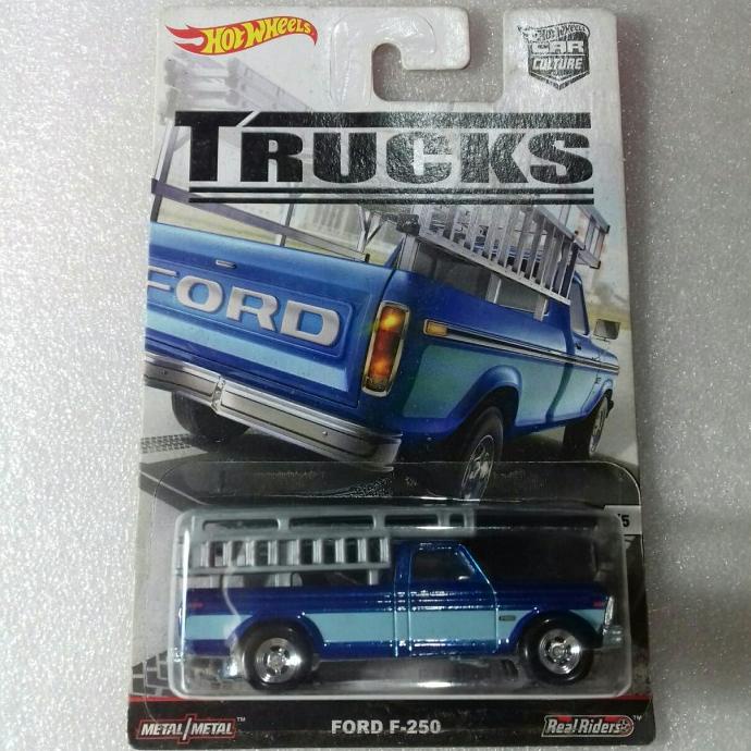 HOT WHEELS FORD F-250. CARD CAR CULTURE TRUCKS. FULL BESI. BAN KARET.