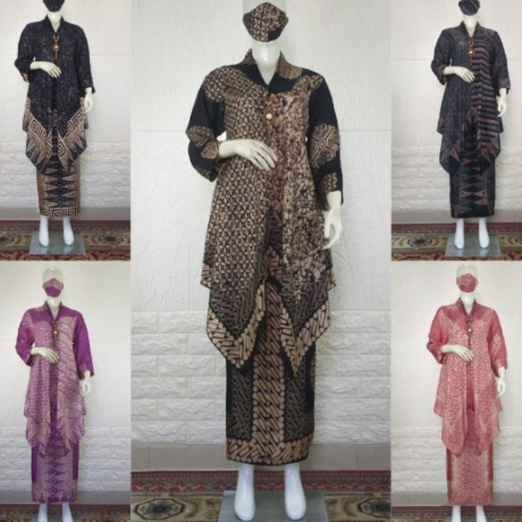 Diskon Setelan Batik Viscose Set Rok Blouse V Batik Viscose Semi Sutra Kebaya Modern