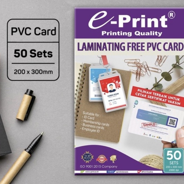 

SALE! E-Print PVC LAMINATING Card 50 sets