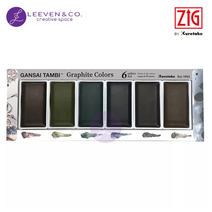 

ZIG KURETAKE GANSAI TAMBI WATERCOLOR GRAPHITE SET 6 COLOURS