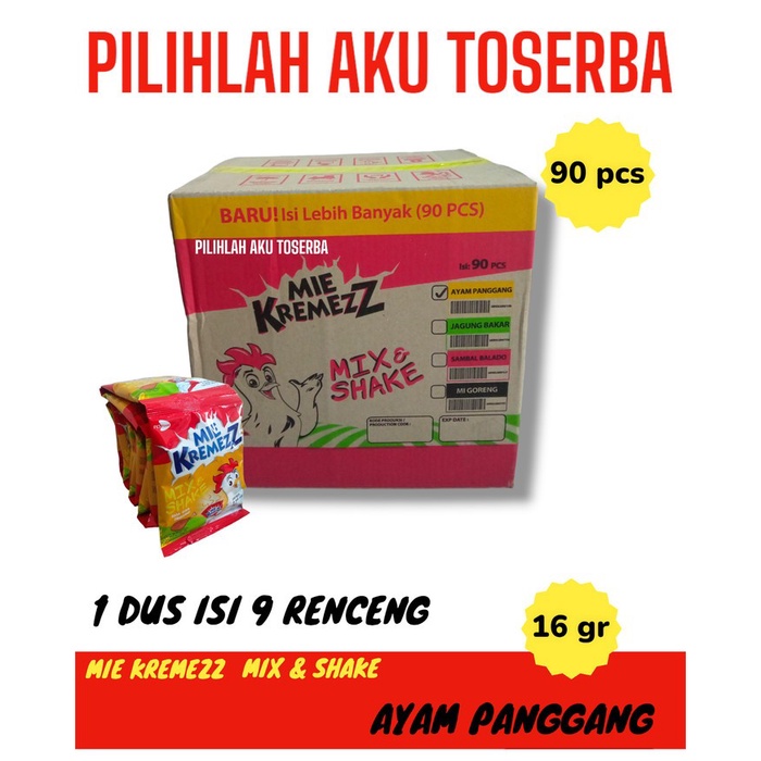 

Mie KREMEZZ Mix & Shake Rasa AYAM PANGGANG Renceng - ( HARGA 1 DUS )
