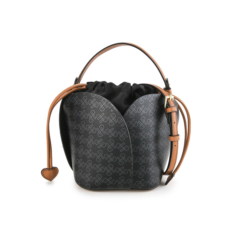 Tas Selempang Hush Puppies Original Wanita SlingBag Bucket bag desain rubrix dengan detail monogram 