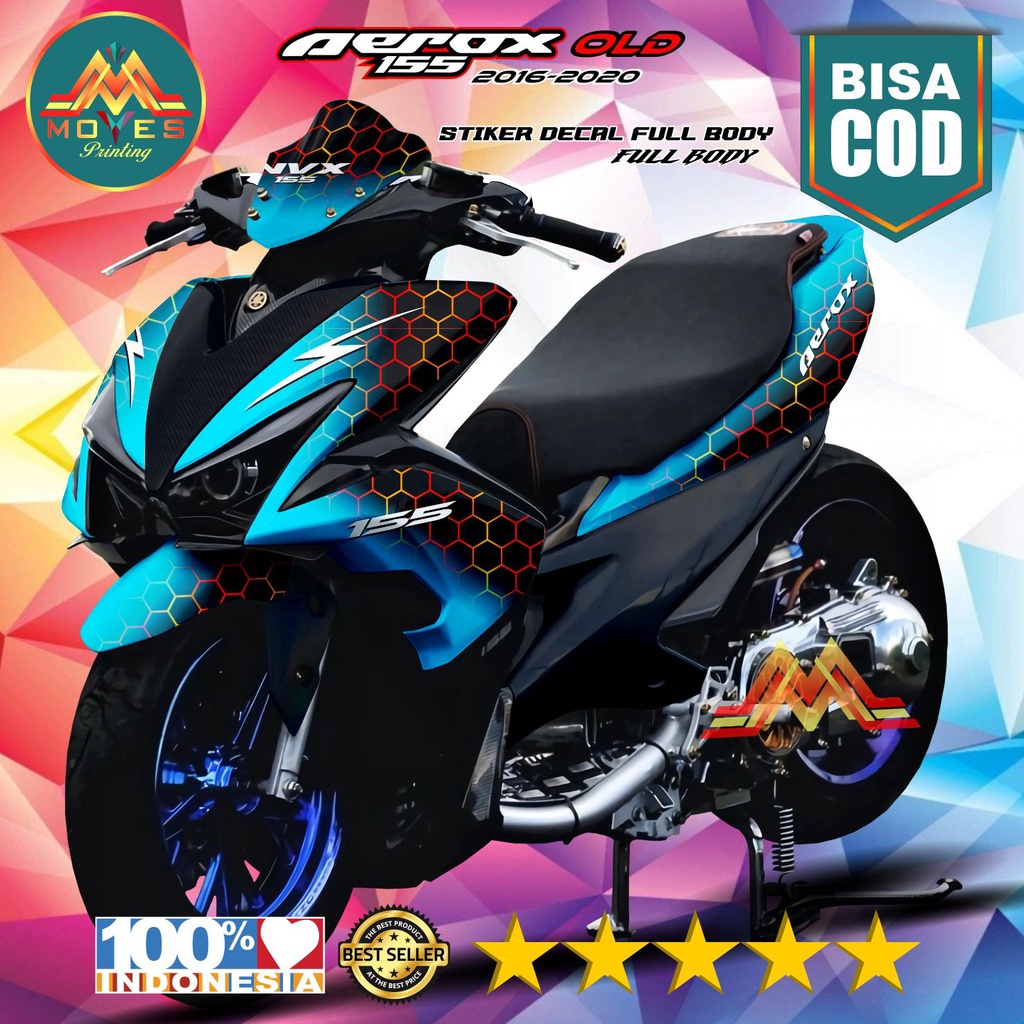 Decal Aerox 155 Old Full Body - Stiker Motor Aerox 155 Old Full Body - Decal Hologram Aerox 155 Old 