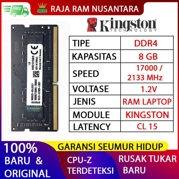 Ram Laptop Kingston Ddr4 8Gb 2133 Mhz 17000 Ori Gaming Ram Nb Ddr4 8Gb Bestseller Ram