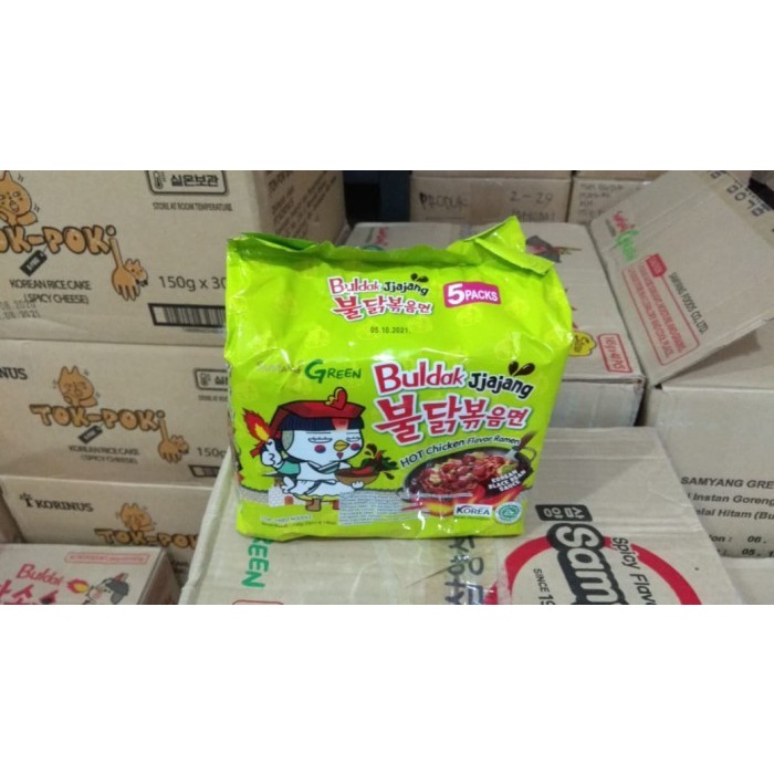 

(Ori) 5 Pcs Bundle Samyang Hot Chicken Ramen Jjajang (Black Bean) Bestseller Mie Impor