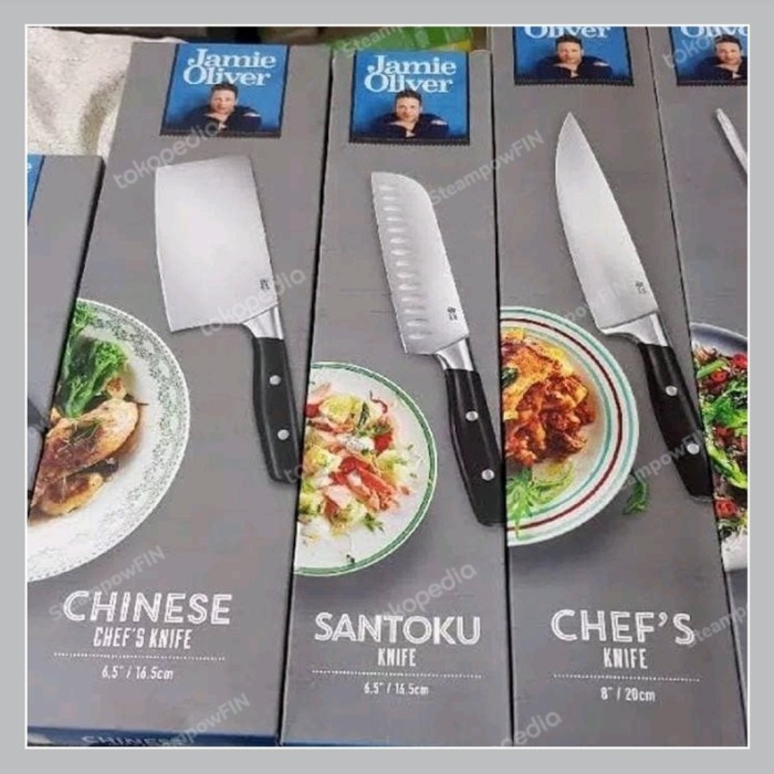 Jamie Oliver Chinese Chef'S Knife Original Pisau Dapur Parang Chef Kni
