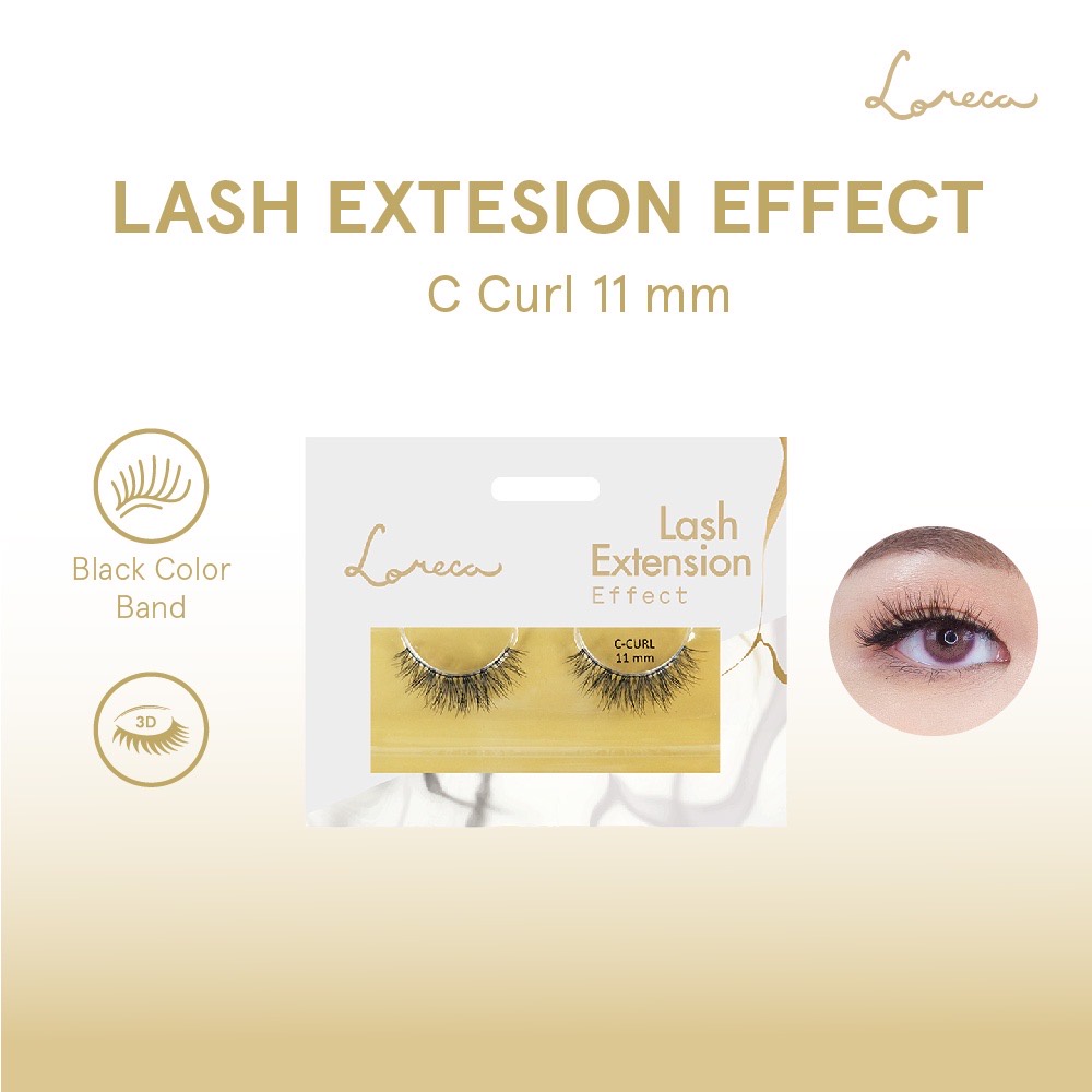 Loreca Lashes Extension Effect - C Curl 11 mm