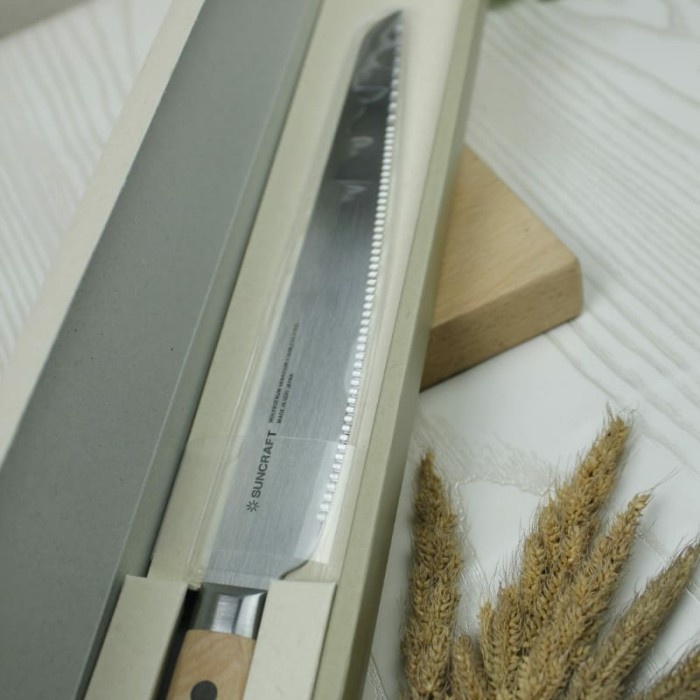 Terlaris Suncraft Bread Knife 24 Cm / Pisau Roti Jepang Pisau Bergerigi Import