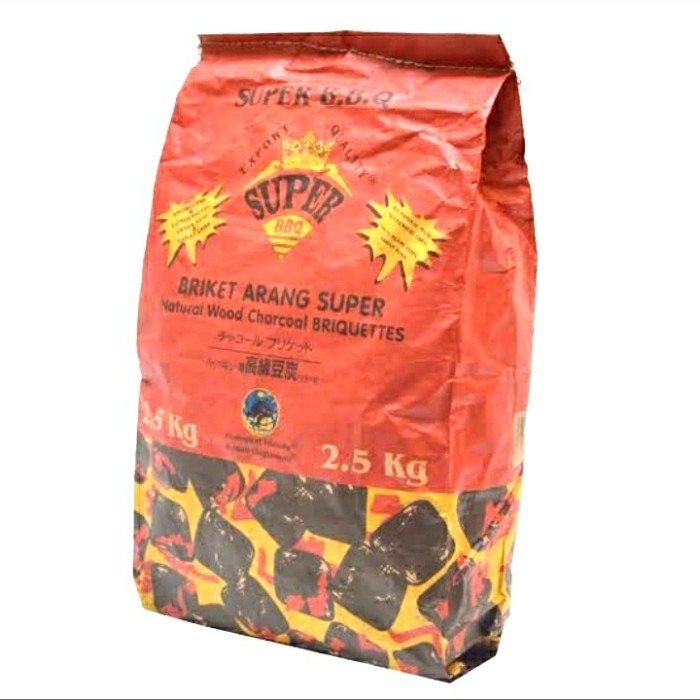 Terlaris Arang Briket Wen'S Briket Arang Super Bbq Export Quality 2.5Kg