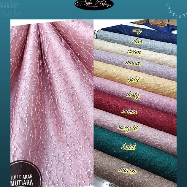 Diskon KAIN TILE MUTIARA. BROKAT MUTIARA ROSE GOLD. LACE BRUKAT. BAHAN KEBAYA ✡