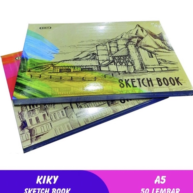 

[DN☀.15❦> (1pcs)KIKY Sketch Book / Buku Sketsa Ukuran A5 Isi 50 Lembarsupeer.keren.