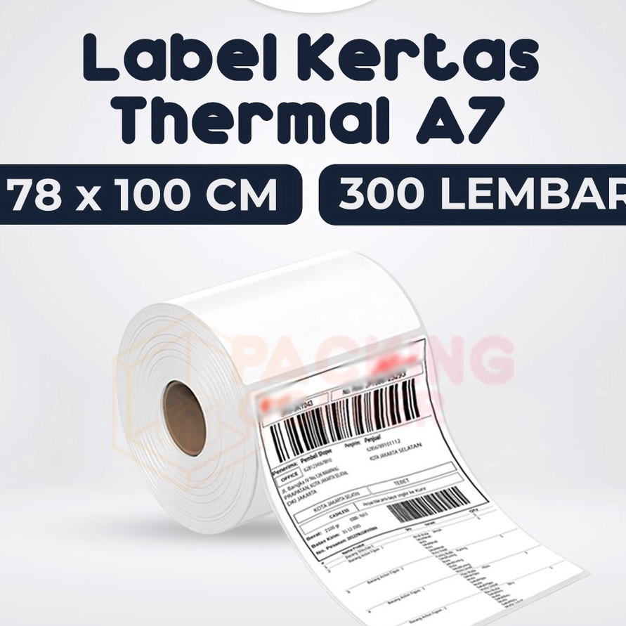 

(㊖❣ NJU) Kertas Label Sticker Resi Thermal Barcode 78x100 mm Gulung Isi 300 pcs /pasti.dikirim.!