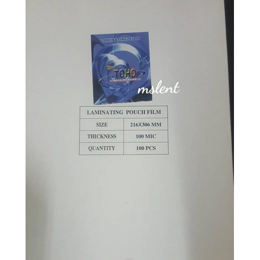 

Promo!! Plastik Laminating Toho Ukuran A4 100micron