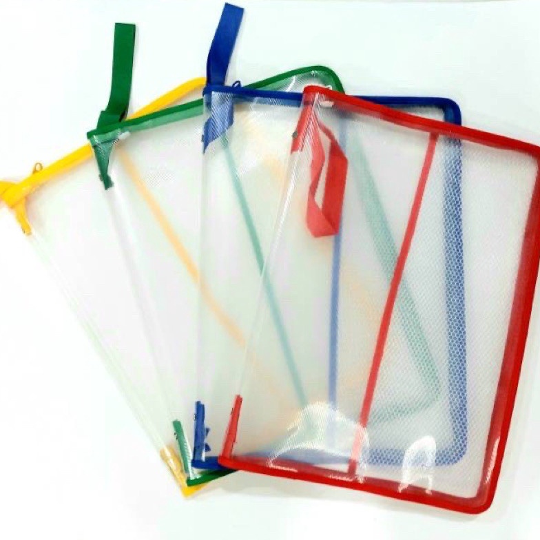 

Laris.. 3 PCS Map Plastik Zipper Jala 09E