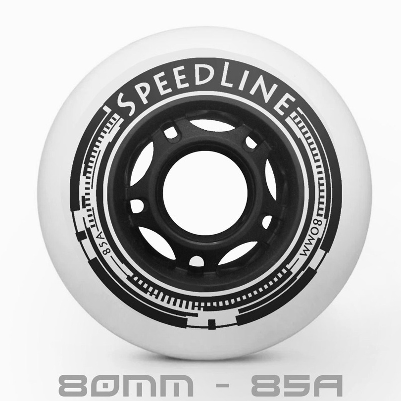 Original wheels Inline skate Speedline Ban karet sepatu roda 80mm 85A 