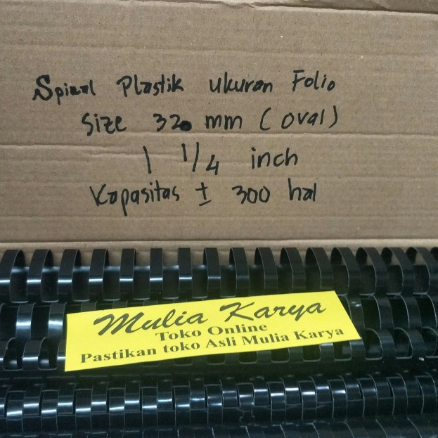 

New,, Spiral Plastik Jilid 1 1/4 inch 32 mm Folio Oval / dus