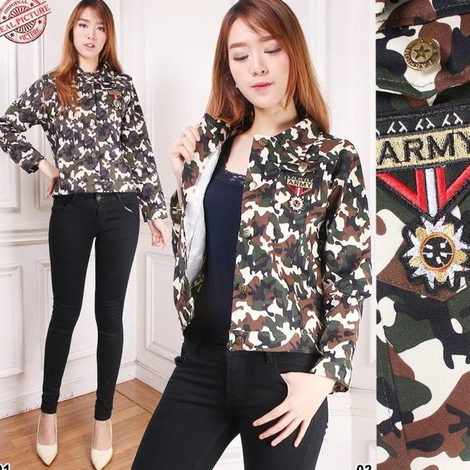Best Sales Jaket Army Delia Wanita Original