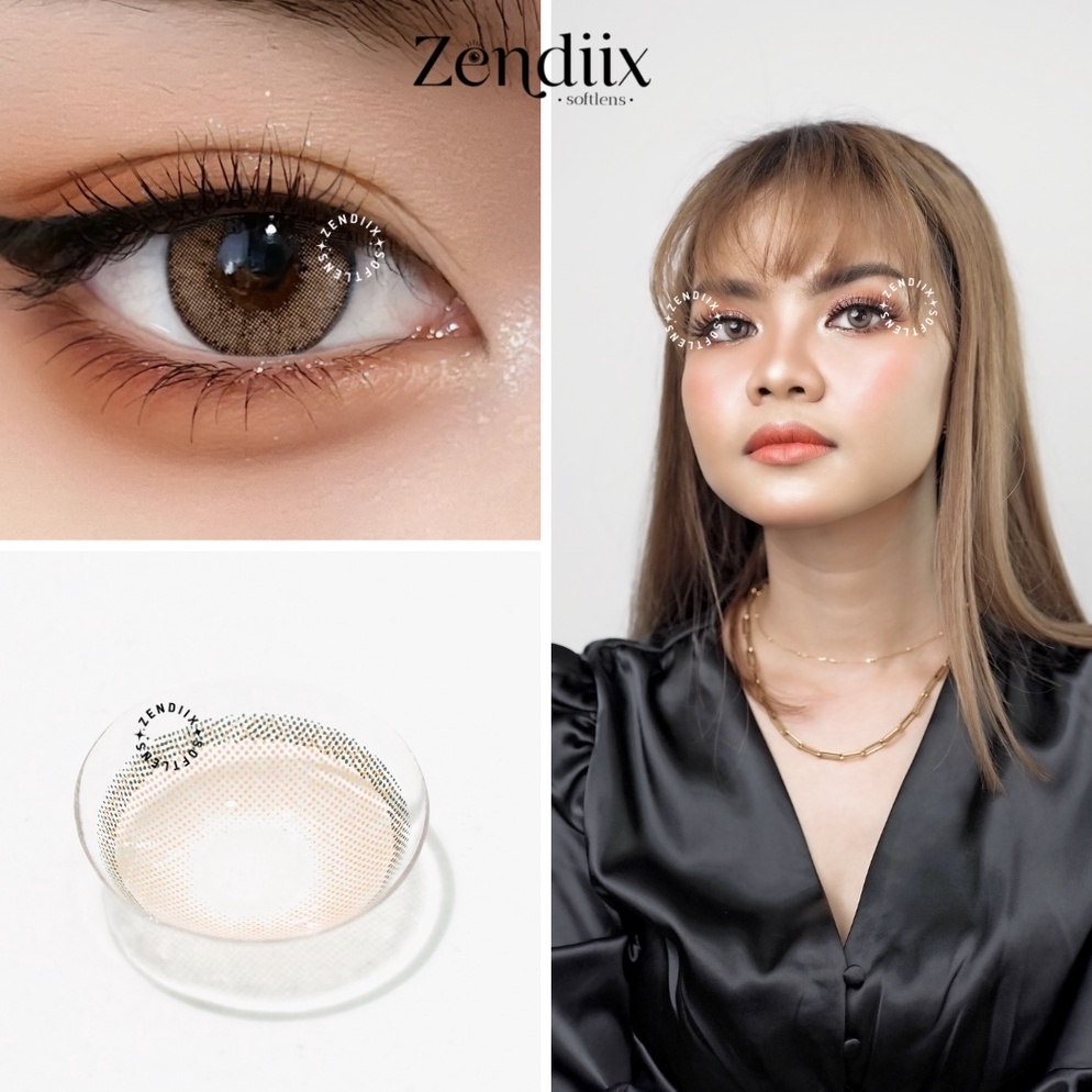 Terbaik.. Softlens NEW MORE DUBAI Warna OCRE BROWN 14.5mm Normal Minus