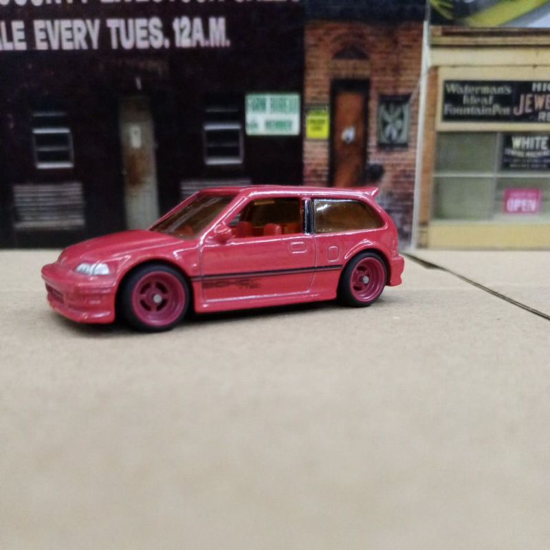 Hot wheels Honda Civic EF merah loose