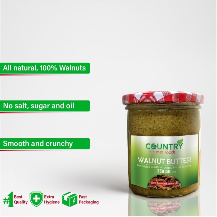

Walnut Butter (All Natural) Selai Kacang Walnut [ 250 gr ]