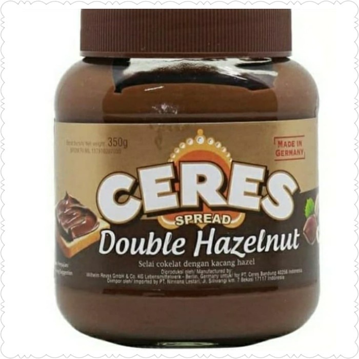 

CERES CHOCO HAZELNUT / DOUBLE HAZELNUT / CHOCO HAZELNUT & MILK 350GR