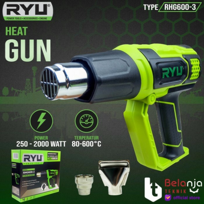 Ryu Heat Gun Hot Gun Rhg 600-3 Mesin Pemanas Rhg600-3 Rhg 600 3