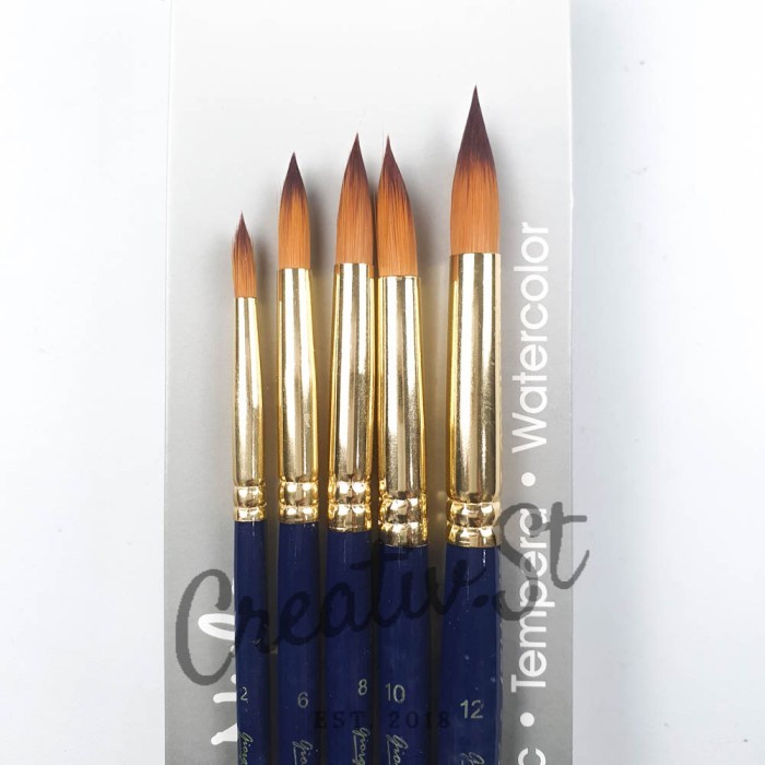

Giorgione Kuas Lukis Set G-5050R Round Kuas Lukis Nylon 5 Kuas
