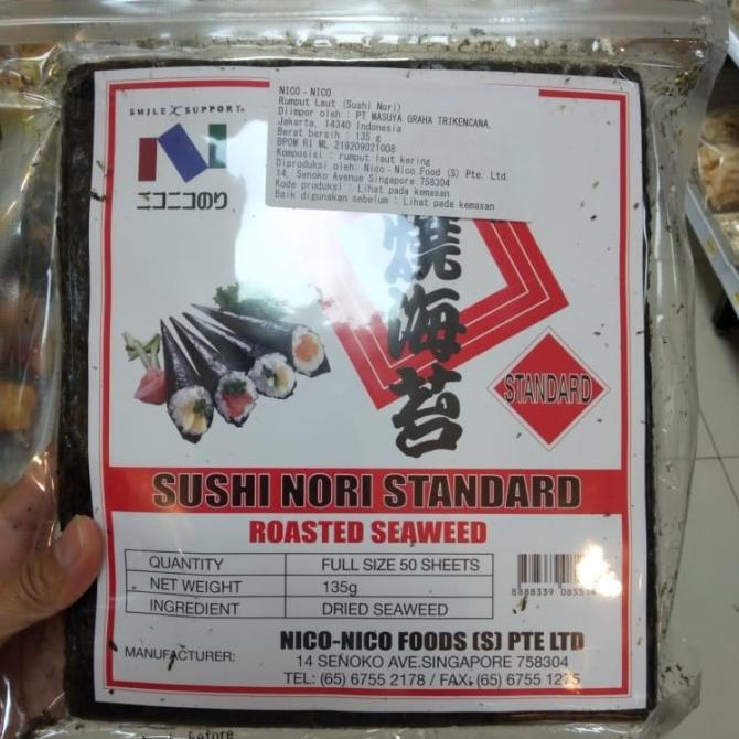 

'+'+'+'+] Nico-Nico Sushi Nori 135gr (1pack-50sheet) / Rumput Laut dr Singapore