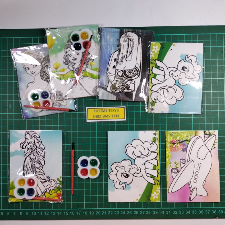 

COD 50pcs CAT AIR KECIL mewarnai cat air ukuran 8 × 11 cm Seller