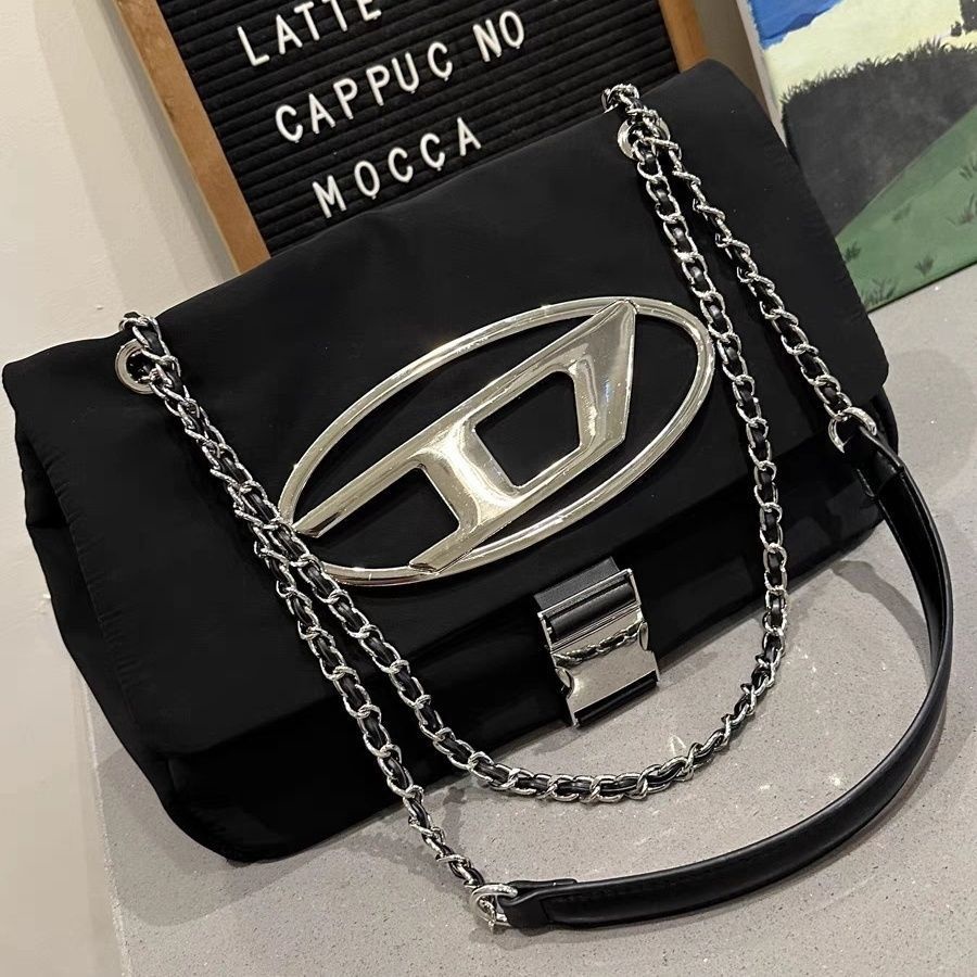 Tas Gelandangan Kain Nilon Oxford Tas Rantai Tas Selempang Bahu Kapasitas Besar Wanita tas selempang
