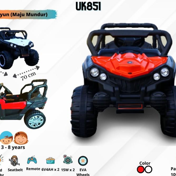 Mainan Mobil Aki Anak Jeep Uk 851 Ban Karet