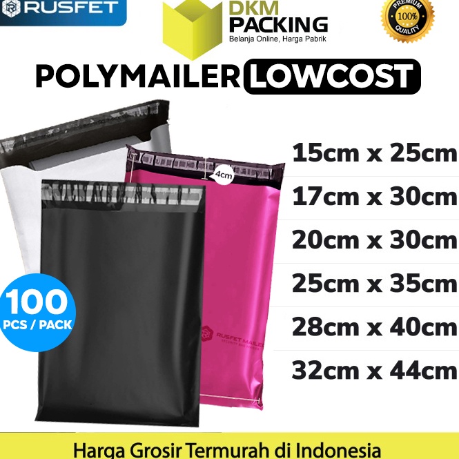 

Terlaris Plastik Polymailer PACK LOW COST Amplop Packing Polimailer RUSFET