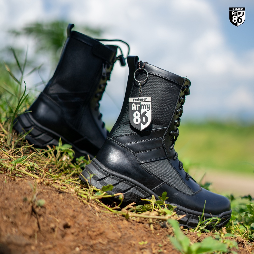 Sepatu Jatah Polri kulit sapi Army86