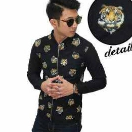Terkini Jaket jumper korea distro leopard macan import murah ☆