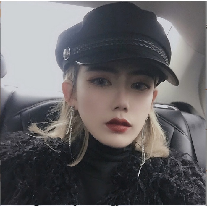 Topi Wanita Korea Import Model Tentara Navy Berkualitas