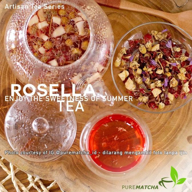 

Artisan Tea Cafe - Hibiscus Flower Tea Teh Bunga Rosella Pink Tea 50gr